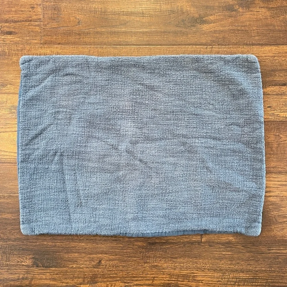 Crate & Barrel Lindstrom Cotton Blue Standard Pillow Sham